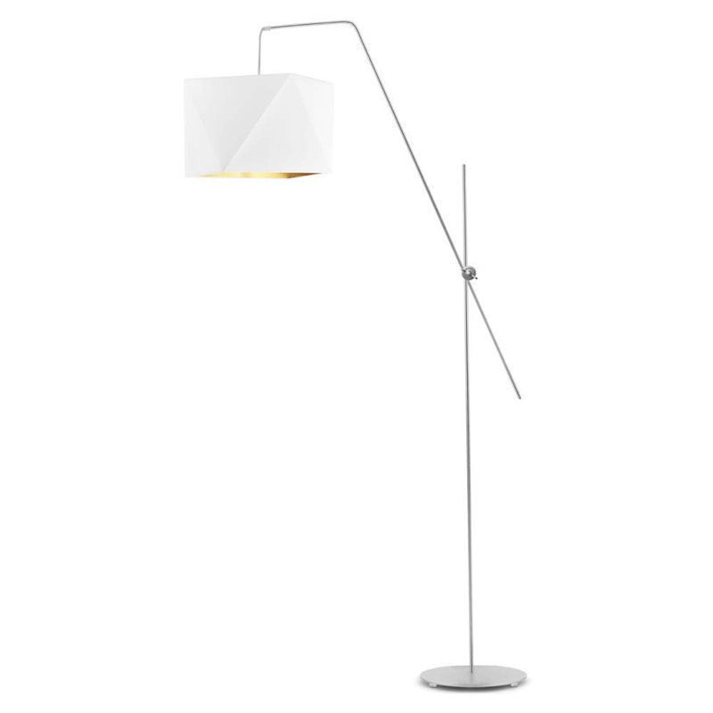 Tupper 176cm Task Floor Lamp, Silver, White