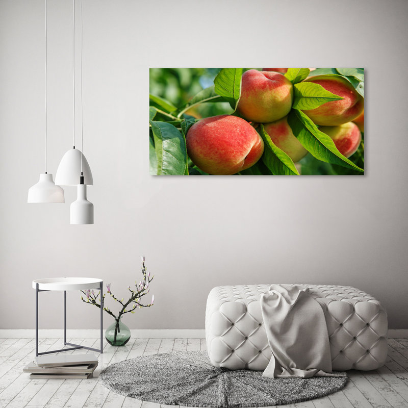 Peaches 1 Piece Wrapped Canvas Wall Art