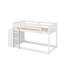 Lit superposé simple au-dessus de simple avec tiroirs et tablettes-121303238