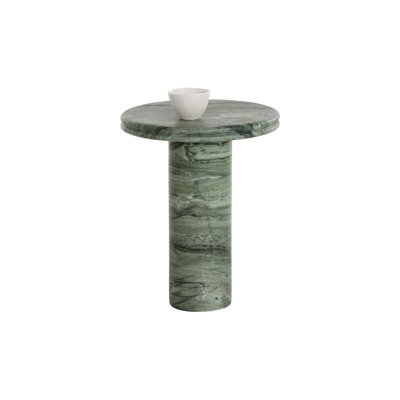 BASTION END TABLE - MARBLE LOOK - SAGE