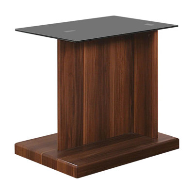 Table de bout à cadre en verre de 24,37 po de hauteur Deangelio