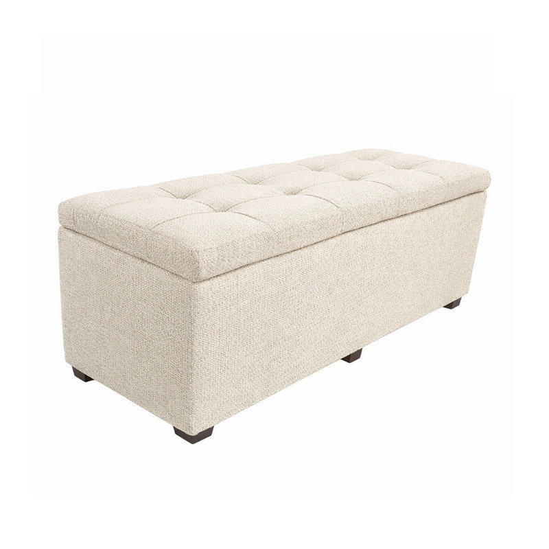 Banc de rangement Esplanade, chenille, ivoire, Ivoire ivoire