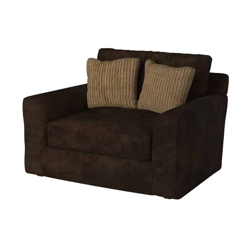 Chaise et demi en polyester Vanaheim, Chocolat