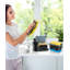 Distributeur de savon pour les mains et la vaisselle avec plateau, distributeur double de savon avec porte-éponge et porte-torchon, organisateur 5 en 1 pour évier et comptoir - Accessoires de cuisine pratiques