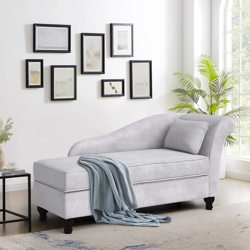 Chaise longue Minerva, Mélange de lin gris