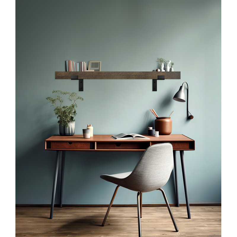 Emerald Lee Poplar, 2" H x 36" W x 4.5" D, Carbon Gray