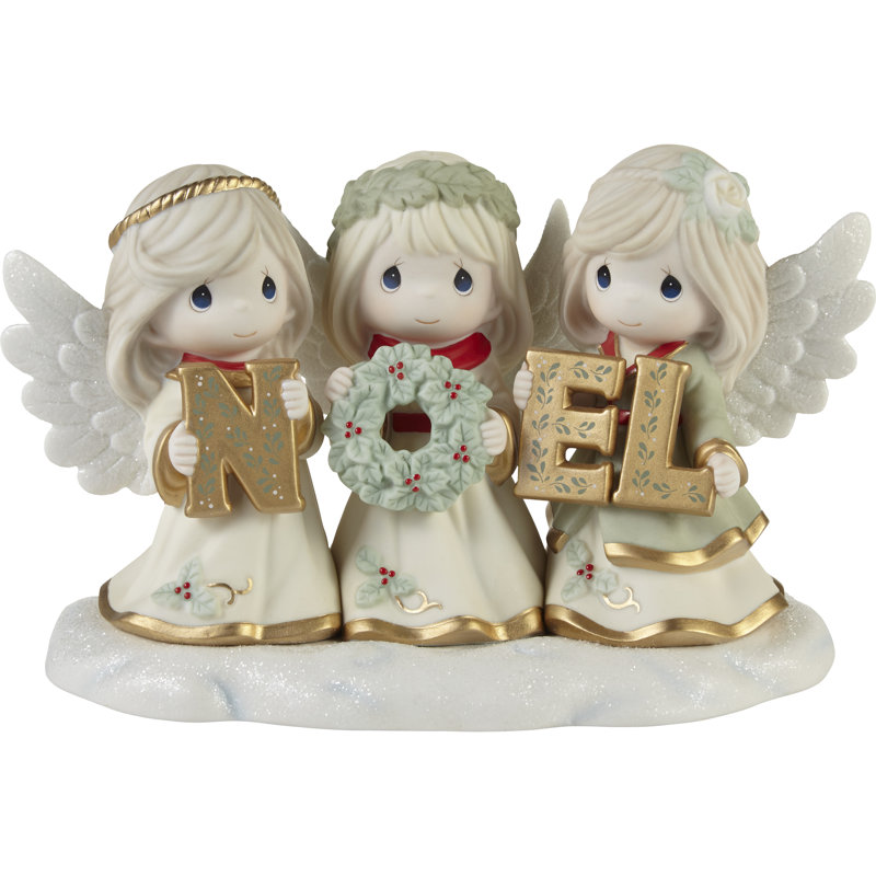 Limited Edition Painted Porcelain Noel Angel Figurine