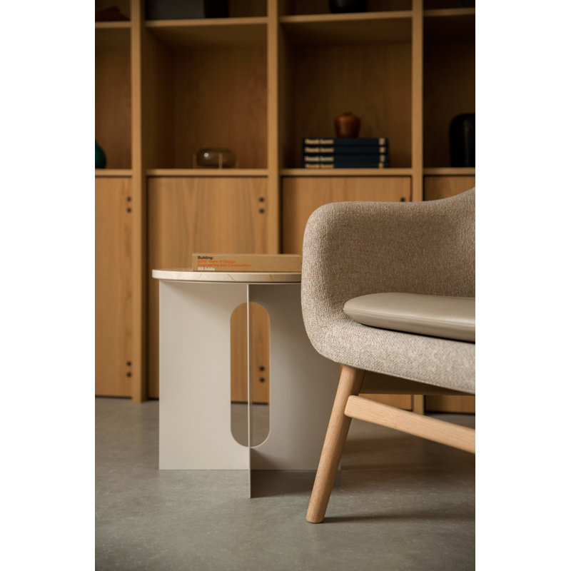 Harbour Armchair, Bouclé 02 Acrylic, Walnut