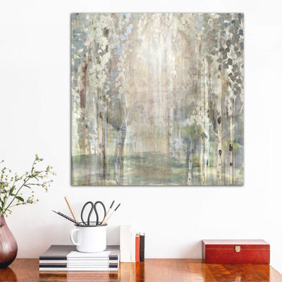 Birch Wood Clearing by Susan Jill - Wrapped Canvas Print