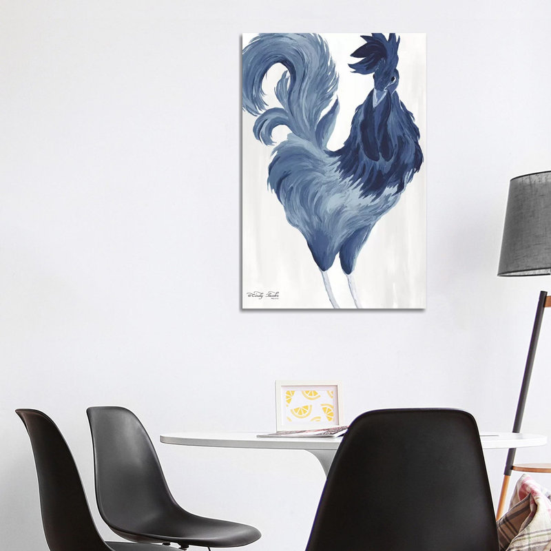 Green & Purple Rooster I by Cindy Jacobs - Wrapped Canvas Gallery-Wrapped Canvas Giclée, 101.6 cm H x 66.04 cm W x 1.91 cm D