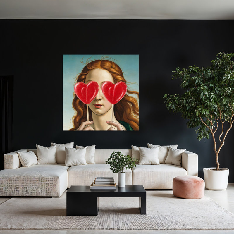 Art contemporain rétro, H 48 po x l 48 po