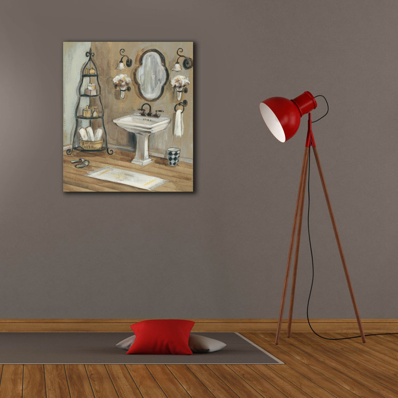 «Epic Graffiti« French Bath 1 »par Silvia Vassileva, art mural sur toile, 26 po x 30 po, H 30 po x l 26 po