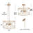 3-Light Modern Glam Cage Pendant Lighting