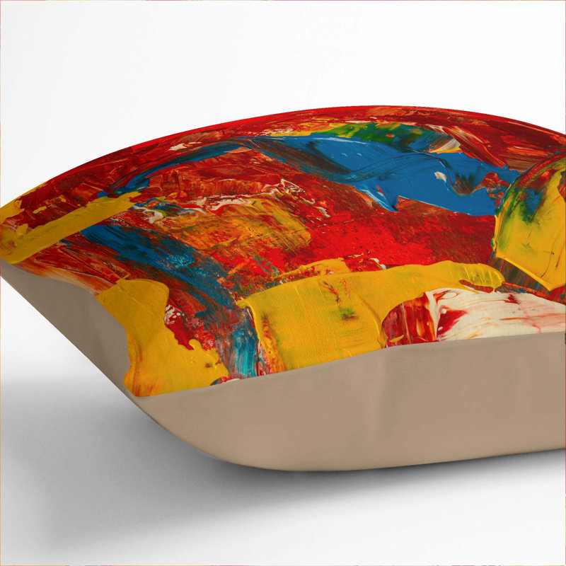 Abstract Square Throw Cushion, Stone, 40 x 40 cm
