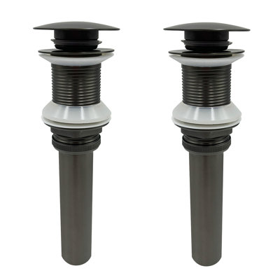 2 pièces de drain de lavabo de salle de bain sans trop-plein, bouchon de vidange de vasque de lavabo vasque, acier inoxydable 304