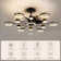 49.2" LED Ceiling Fan with Light and Remote with Starry Sky