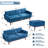 Loveseat and sofa with ottoman Set, 3 - Piece Tufted Upholstered Living Room Set-1389561012