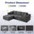 Boneless Cloud Modular Sectional Sofa with Deep Seat Comfort and L-Shape Chaise-129025515