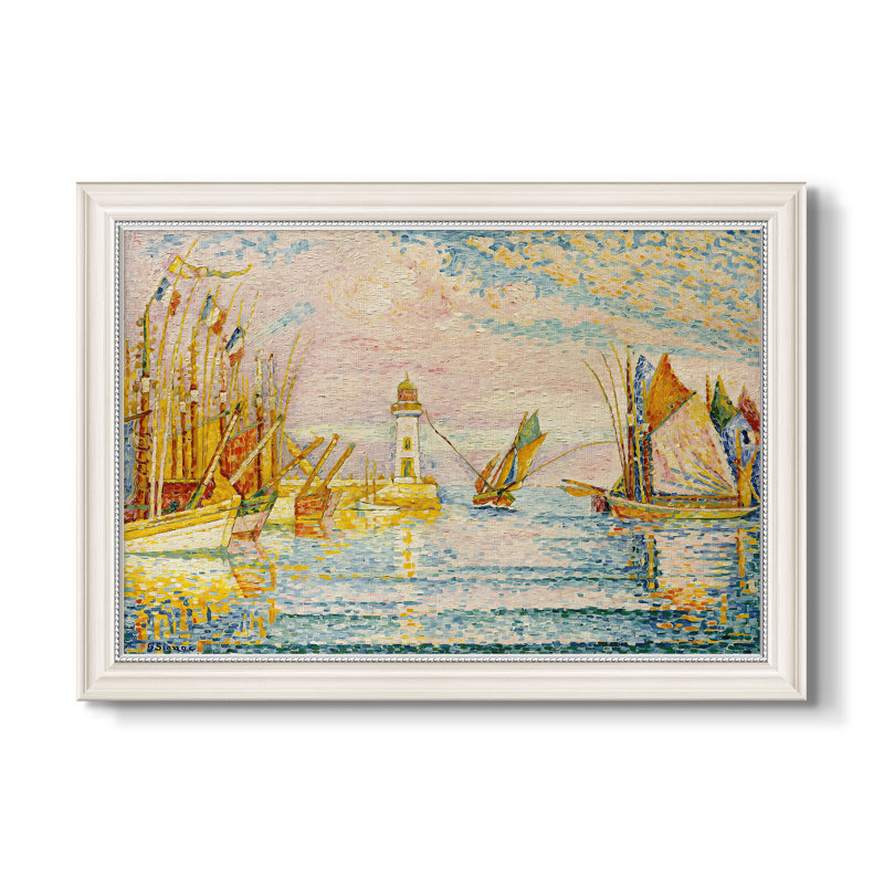 Le phare de Groix, 1925 - Paul Signac - Toile encadrée sur mesure, Format intérieur 20 po x 28 po, Toile avec cadre