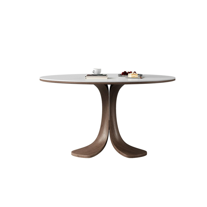 Table de salle à manger blanche en noyer blanc, H 29,53 po x L 39,37 po x l 39,37 po