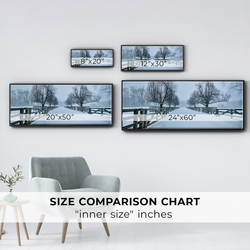 Snowy Road II- Framed Canvas