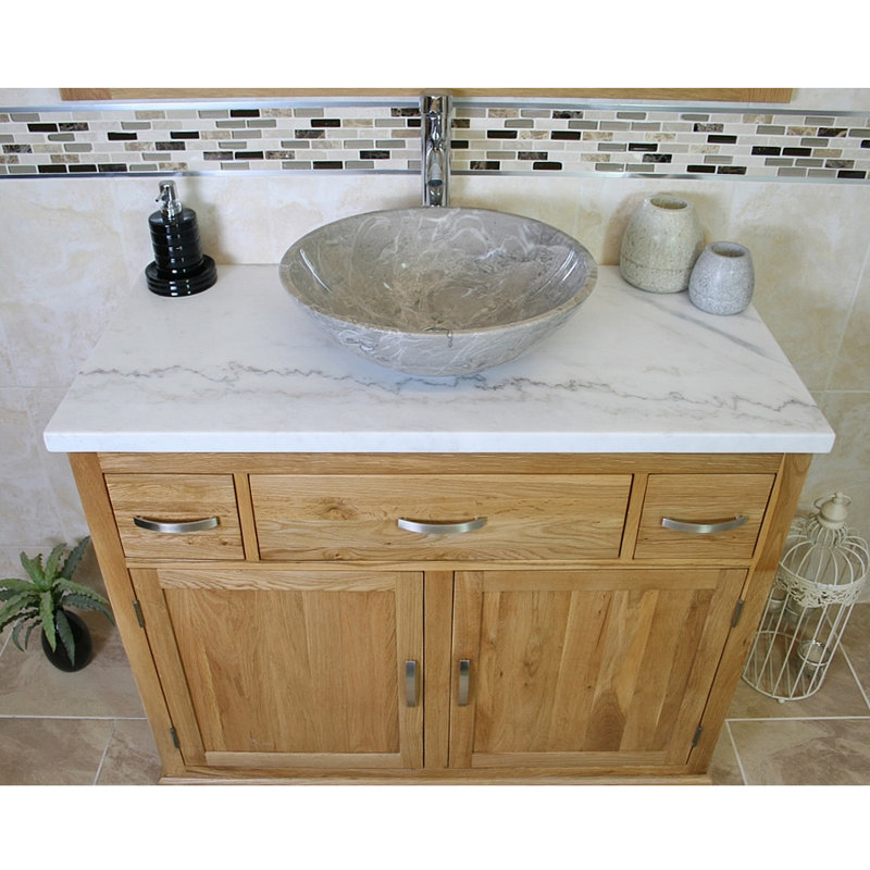 Judah 1000mm Single Bathroom Vanity with Vessel St1 Basin, Grey