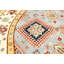 Tapis oriental rond 8 x 8 po Tribal One-of-a-Kind