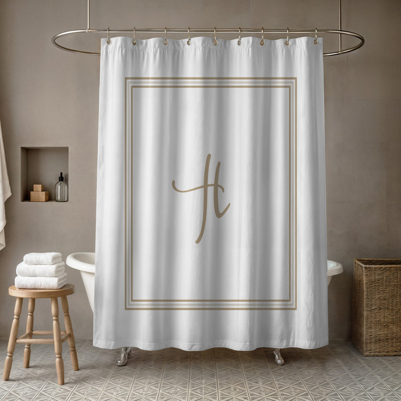 Rideau de douche simple , H, Beige