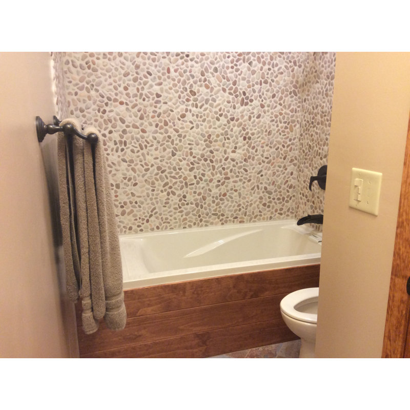 Shire Sea Berry Natural Stone Mosaic Tile 12" x 12" Mesh Backed Random-Sized Sheet - 1 Sq. Ft.