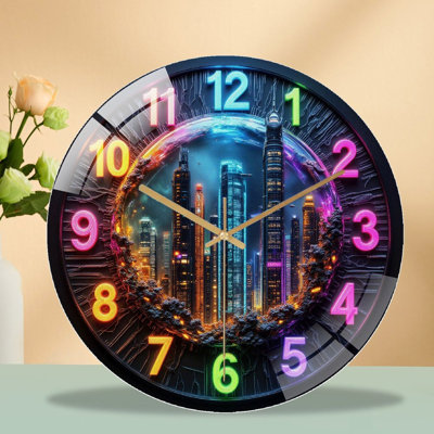 Horloge murale moderne 12 po