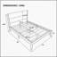 Structure de lit plateforme Mid-Century moderne avec tête de lit tapissier, support de lattes en bois massif, aucun sommier requis, assemblage facile, très grand lit, brun-129186336-129186334