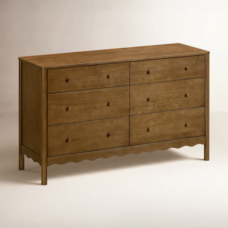 Commode 6 tiroirs Swell, Noyer naturel