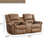 Ensemble de salon inclinable en similicuir 3 pièces avec garniture cloutée, massage et USB (fauteuil + causeuse + canapé)