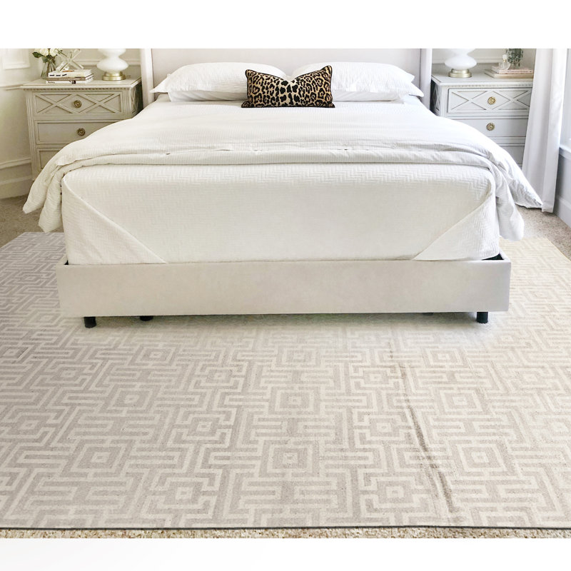 Neo Villa Geometric Area Rug in Ivory, Rectangle 10' x 13'10"