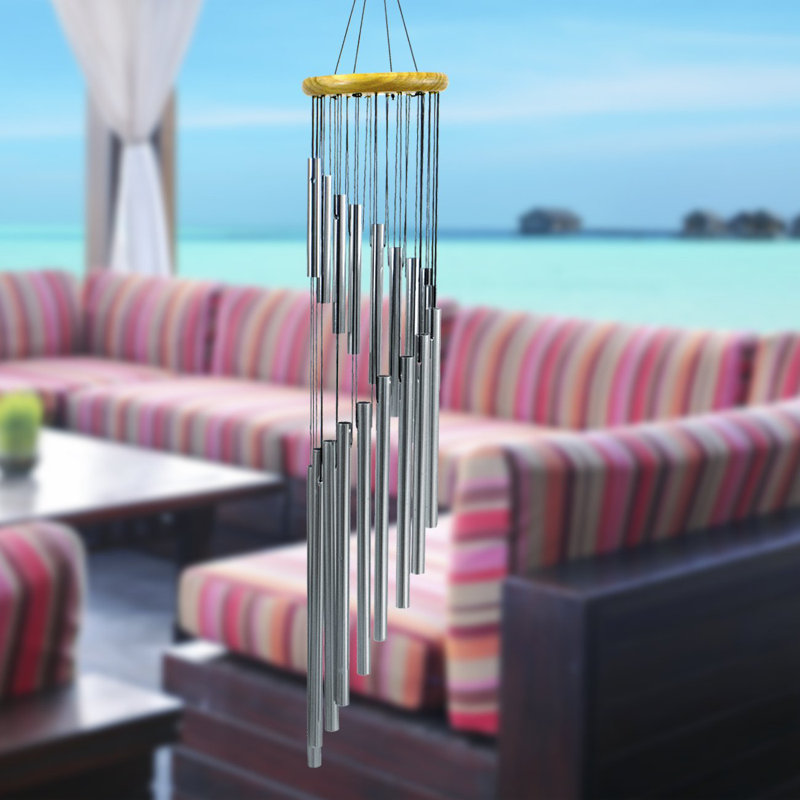 Sorbus 32-inch Black Aluminum Tubular Wind Chimes