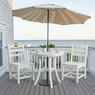 Ensemble bistro 3 pièces avec table ronde et 2 chaises pour le patio, le porche ou le balcon