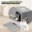 Donnaven Plastic Litter Box with Built-in Scoop-1014970256