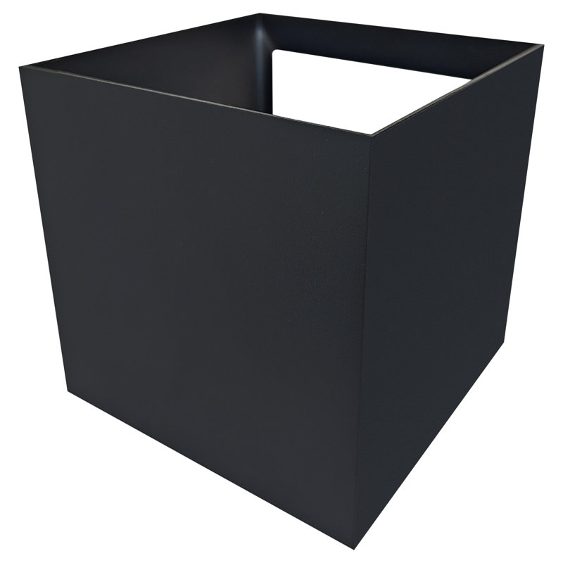 Applique murale d'extérieur à DEL en aluminium mat noir mat, H 4 po x l 4 po x P 4 po