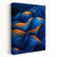 Vagues dorées bleues abstraites, art mural moderne et élégant-129154555