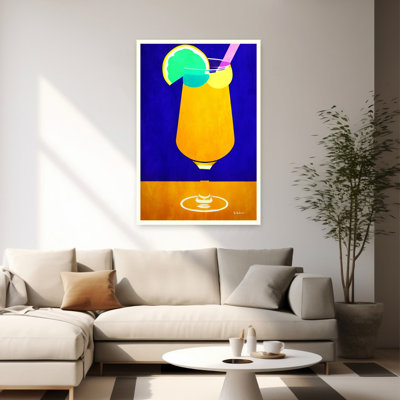 «Vibrant Summer Cocktail», art mural coloré contemporain