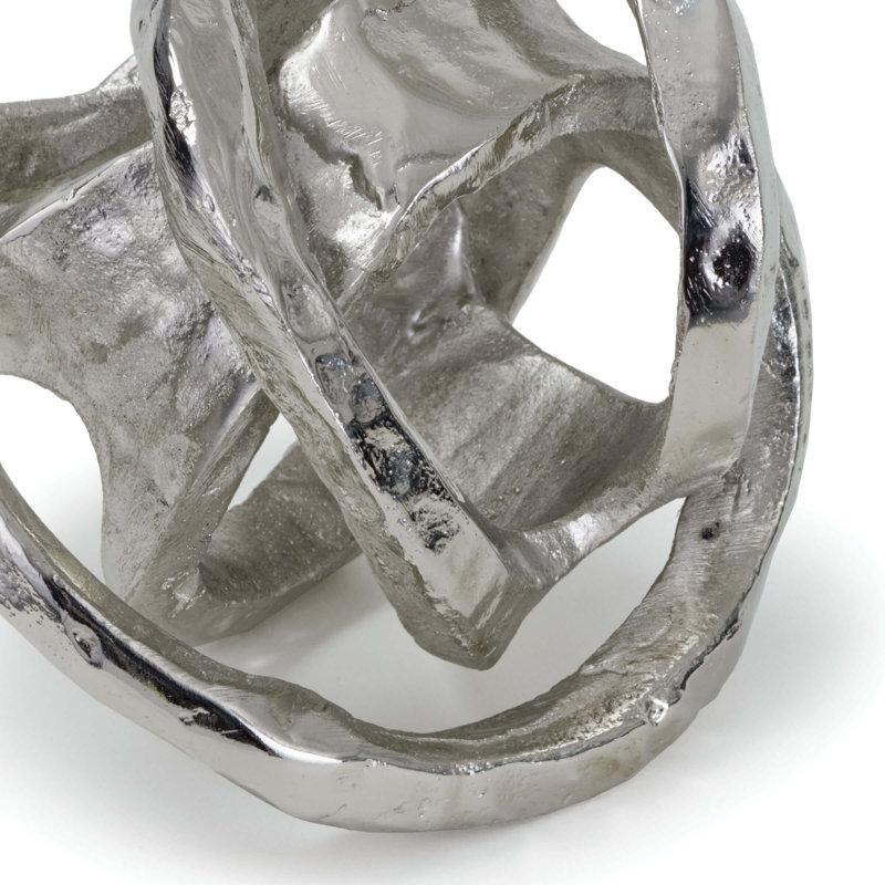 Abstract Decorative Object, Polished Nickel