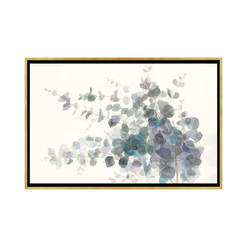 « Parfumé Sprig I » par Danhui nai, reproduction d’art, Pas de tapis, H 26 po x l 40 po x 1,5 po, Toile encadrée d'or