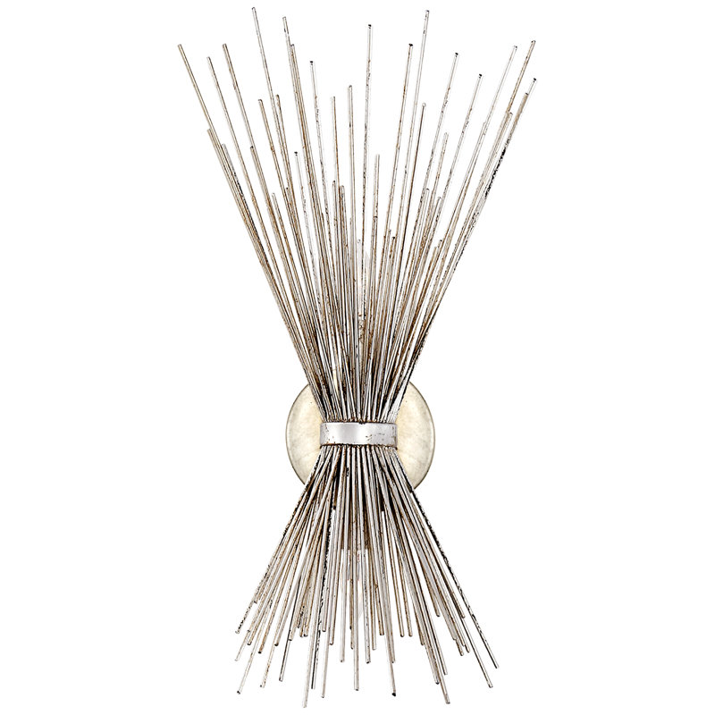 Kelly Wearstler Strada Small Sconce, Burnished Silver Leaf