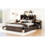 Lit plateforme double, 2 tiroirs, lit gigogne simple et tablettes coulissantes - Fabrication en bois durable avec rangement