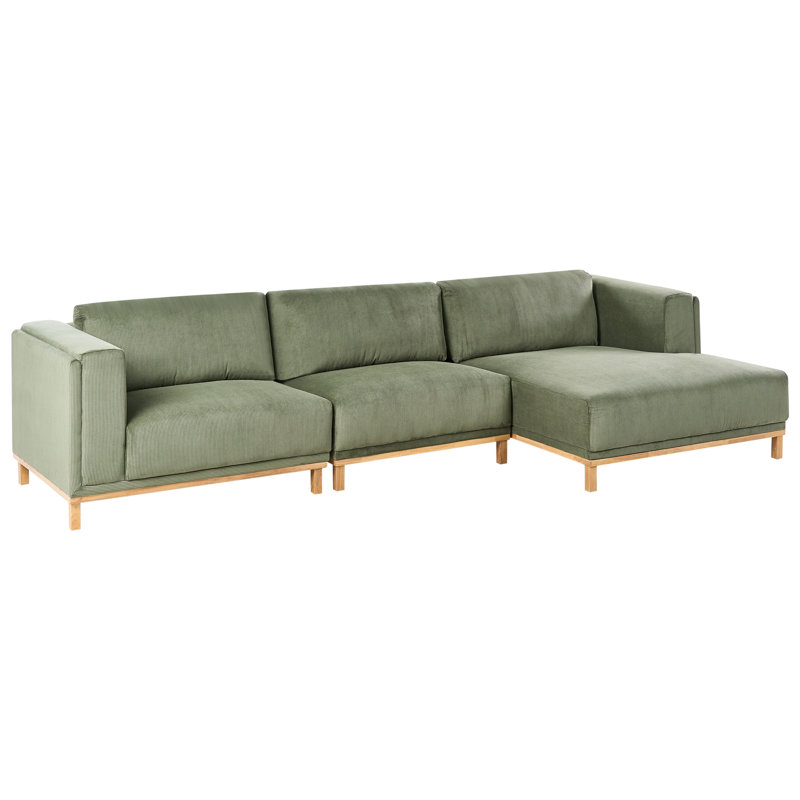 5 Seater Corner Sofa , Light Beige Corduroy