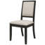 2 chaises d'appoint de salle à manger rembourrées crème et noires - Rehaussez votre espace avec l'élégance de 2 espaces de style