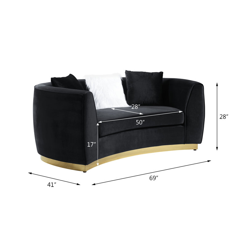 4 - Piece Velvet Living Room Set