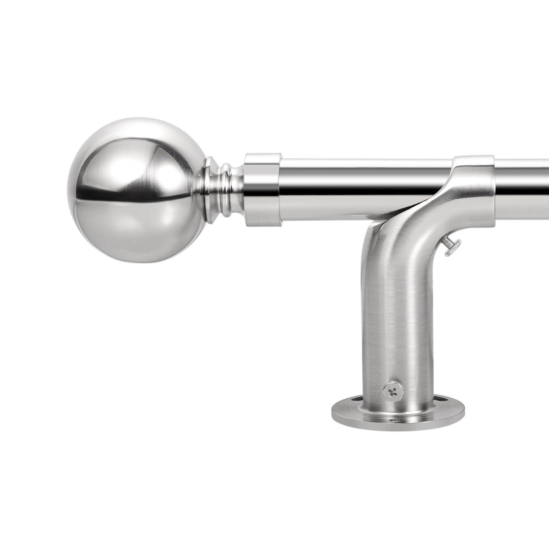 120cm Straight Tension Shower Curtain Rod & Hook Set