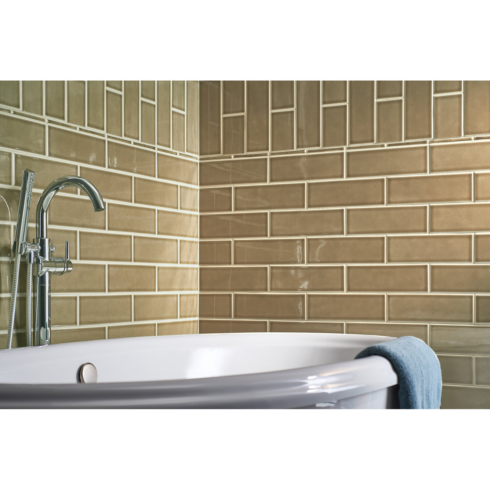 Subway 4" x 12" Ceramic Wall Tile, Hearthstone