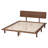 Caasi Japandi Walnut Brown Wood Platform Bed-105489659